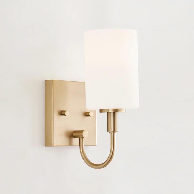 Satin Brass Oak Moore Dimmable 1-Light Bath Sconce