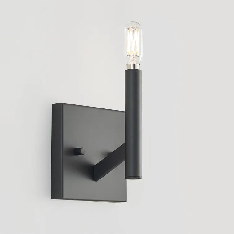 Vector 9'' Midnight Black Dimmable Outdoor Wall Sconce