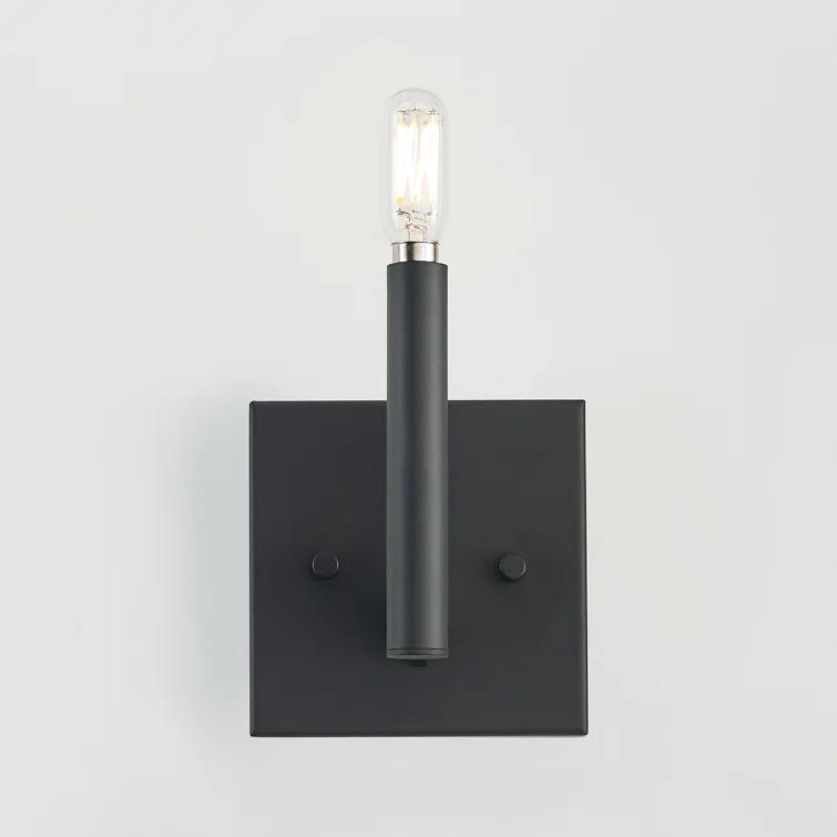 Vector 9'' Midnight Black Dimmable Outdoor Wall Sconce