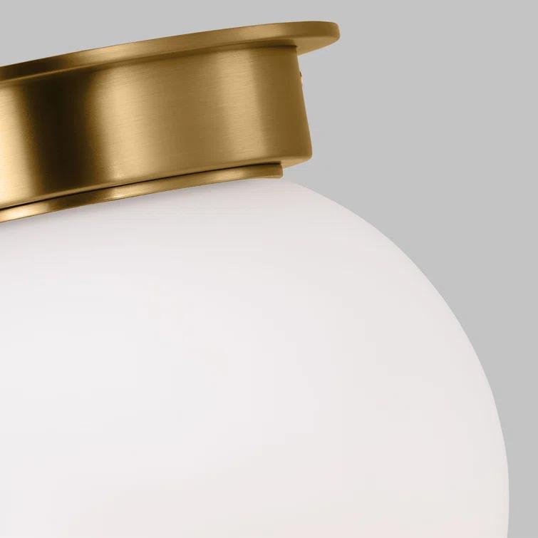 Single Light Glass Flush Mount