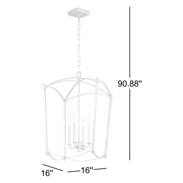 Olive 4 Light Metal Dimmable Lantern Chandelier