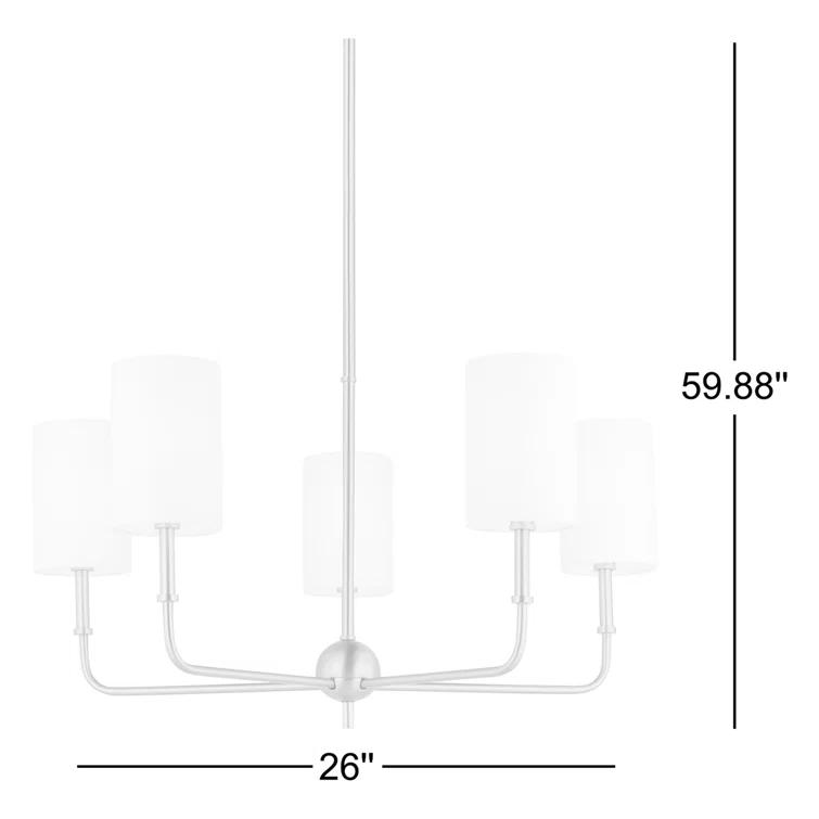 Rowley 5 Light Metal Dimmable Chandelier