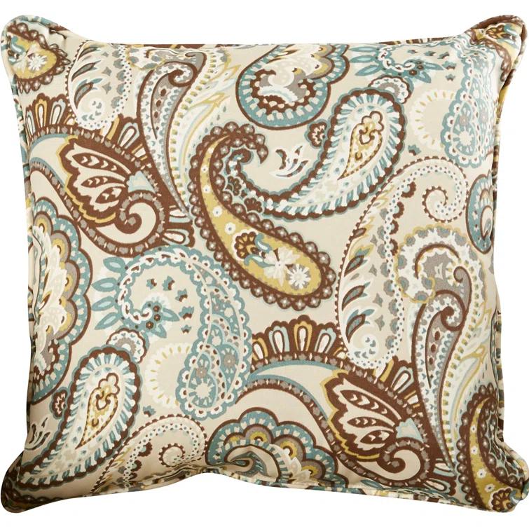 Pillow Perfect Tamara Paisley Indoor/Outdoor Reversible Throw Pillow (Set of 2)