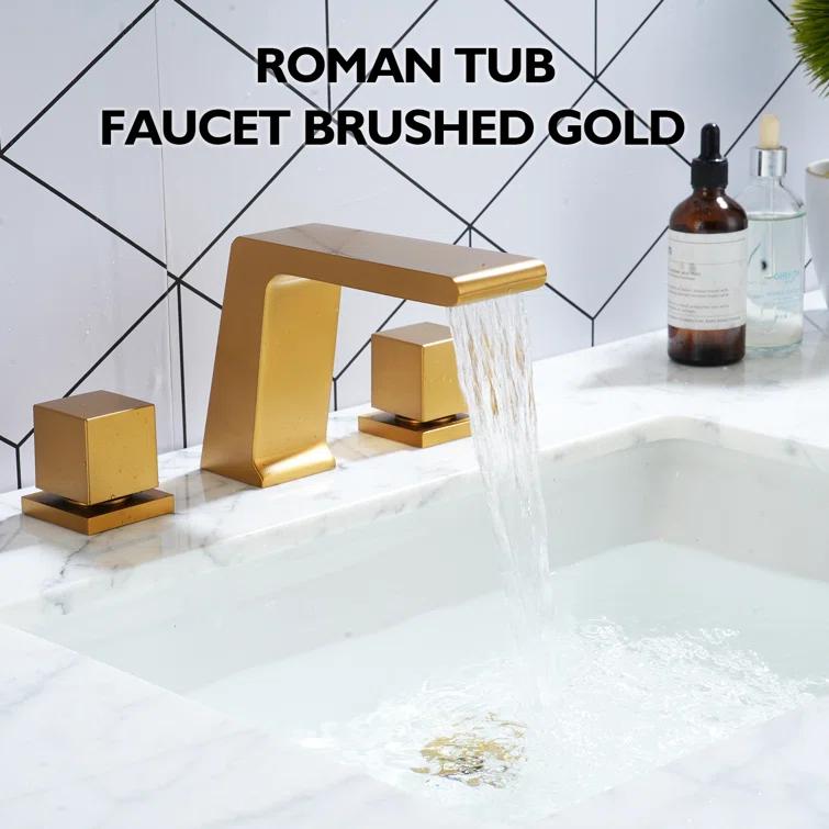 Widespread Faucet 2-Handle Bathroom Faucet with 3 Holes and Pop Drain