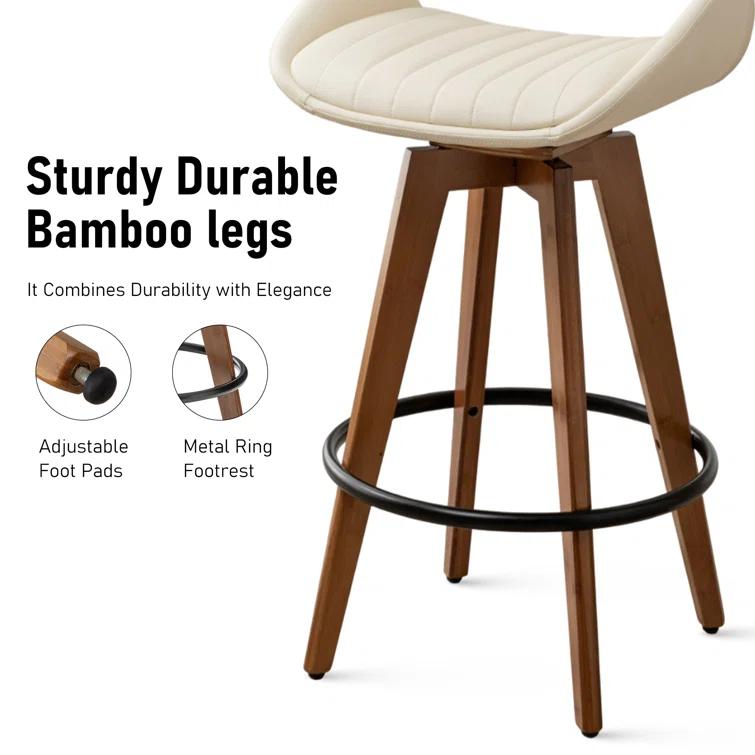 George Oliver Jobani Swivel Stool (Set of 2)