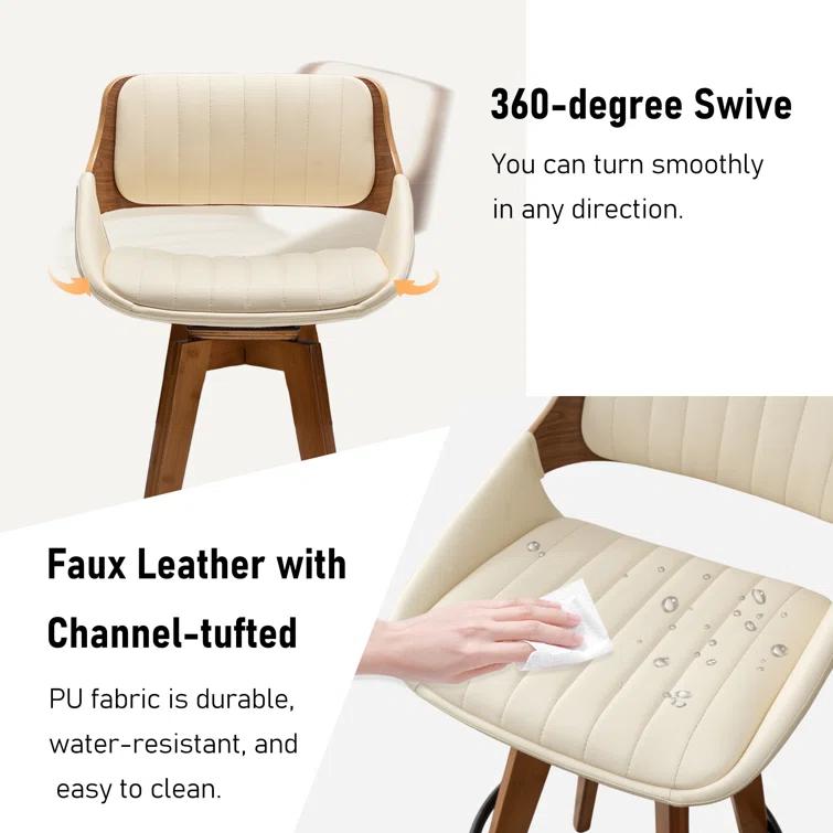 George Oliver Jobani Swivel Stool (Set of 2)