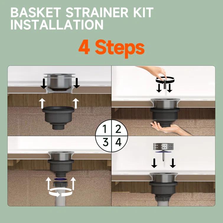 Apron Front Kitchen Sink 33" L x 18" W Single Bowl Fireclay with Bottom Grid and Basket Strainer