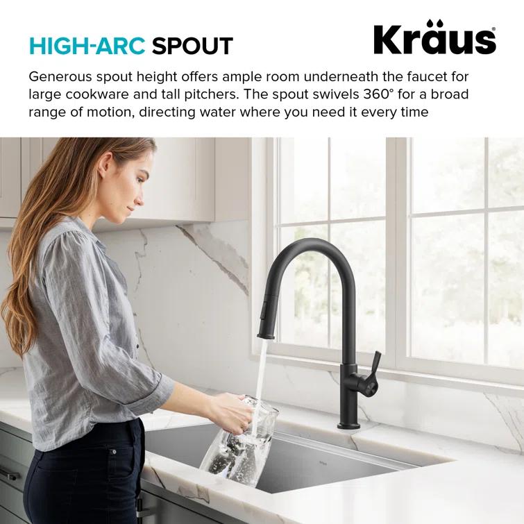 Kraus Torak 2-Function Single Handle Pull Down Kitchen Faucet