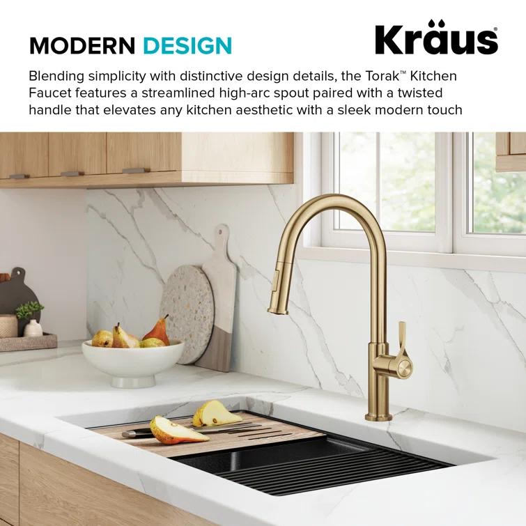 Kraus Torak 2-Function Single Handle Pull Down Kitchen Faucet