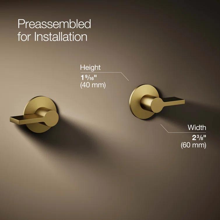 Components Wall-Mount Bathroom Sink Faucet Trim with Oyl Handles