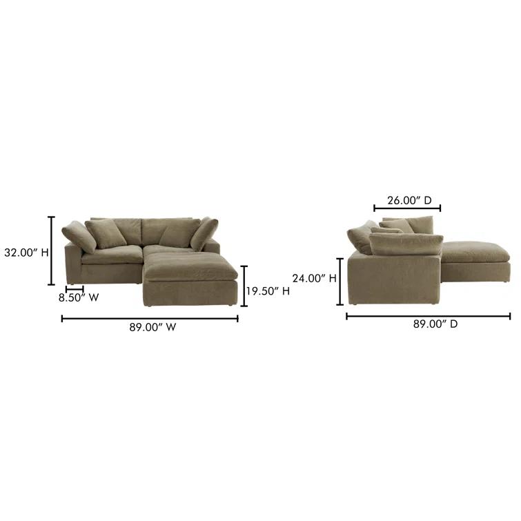 Tila 3 - Piece Performance Fabric Modular Sectional
