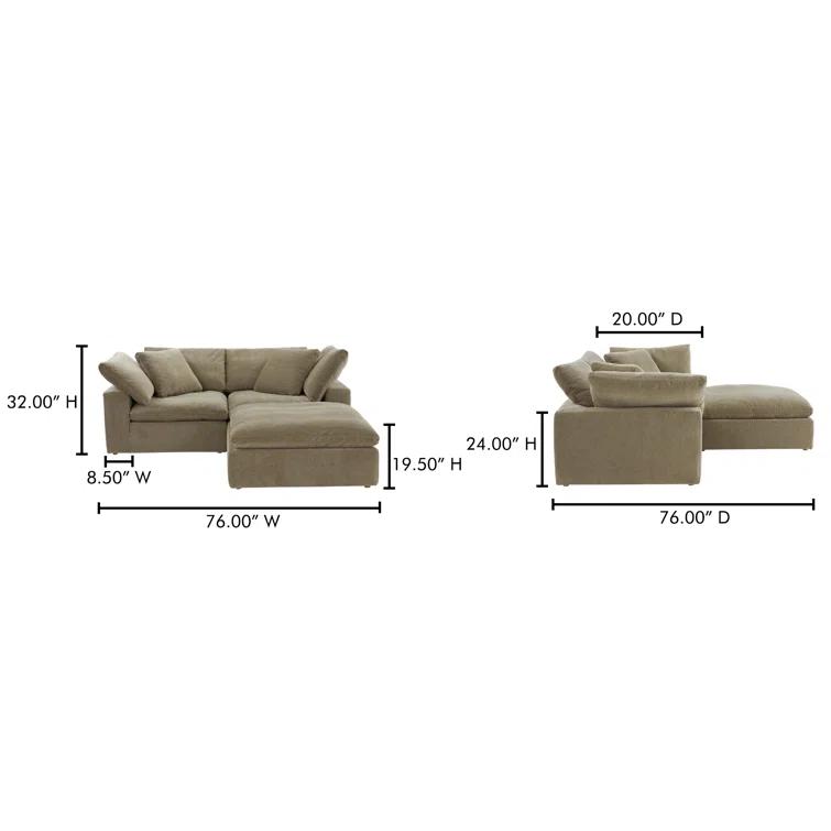 Tila 3 - Piece Performance Fabric Modular Sectional