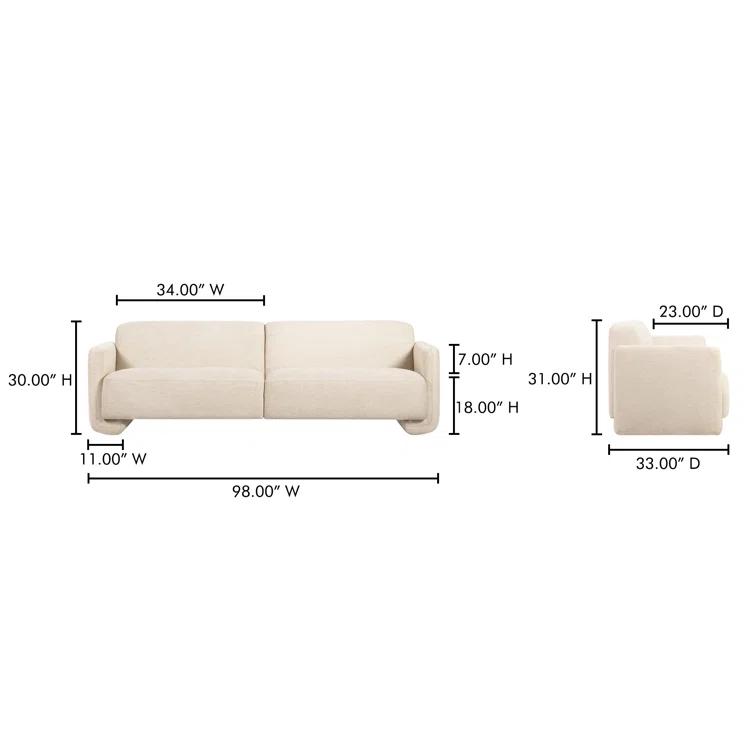 Calandra 98'' Upholstered Sofa
