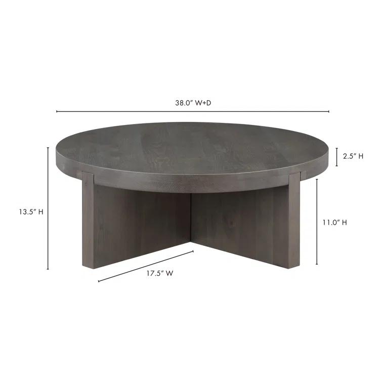 Alford Round Coffee Table - Brown