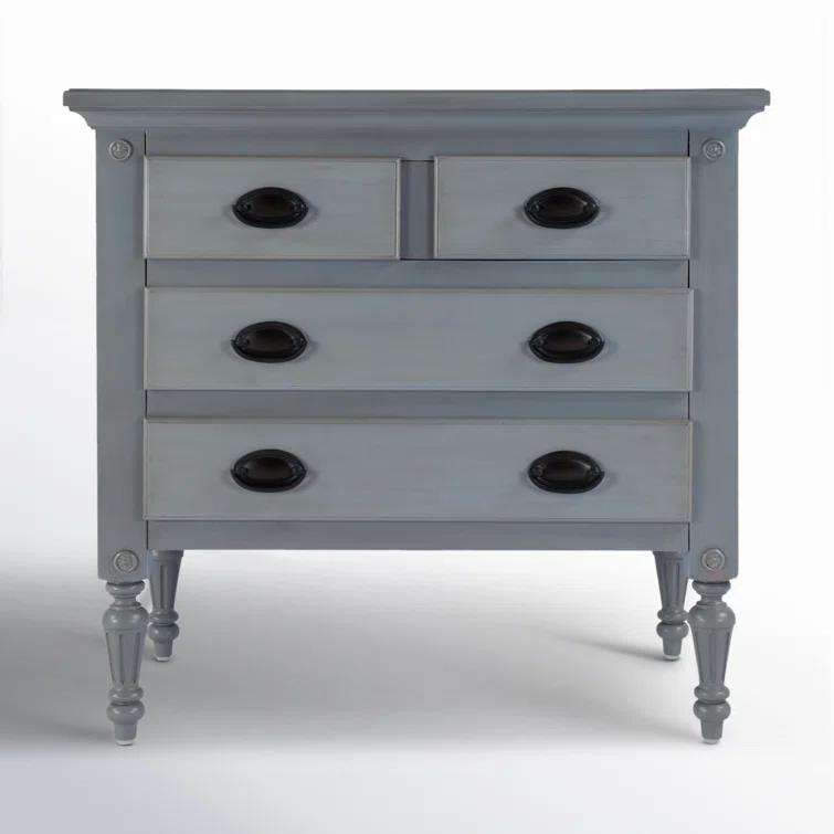 Easterbrook 31.5 in. W Wood 4 Drawer Accent Storage Chest - Gray