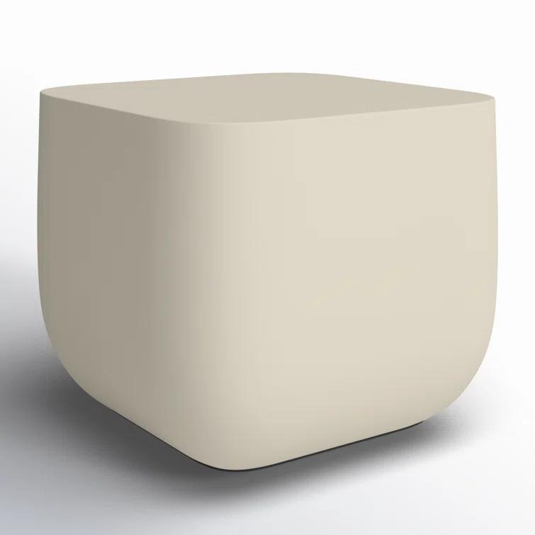 Gray Concrete Square End Table