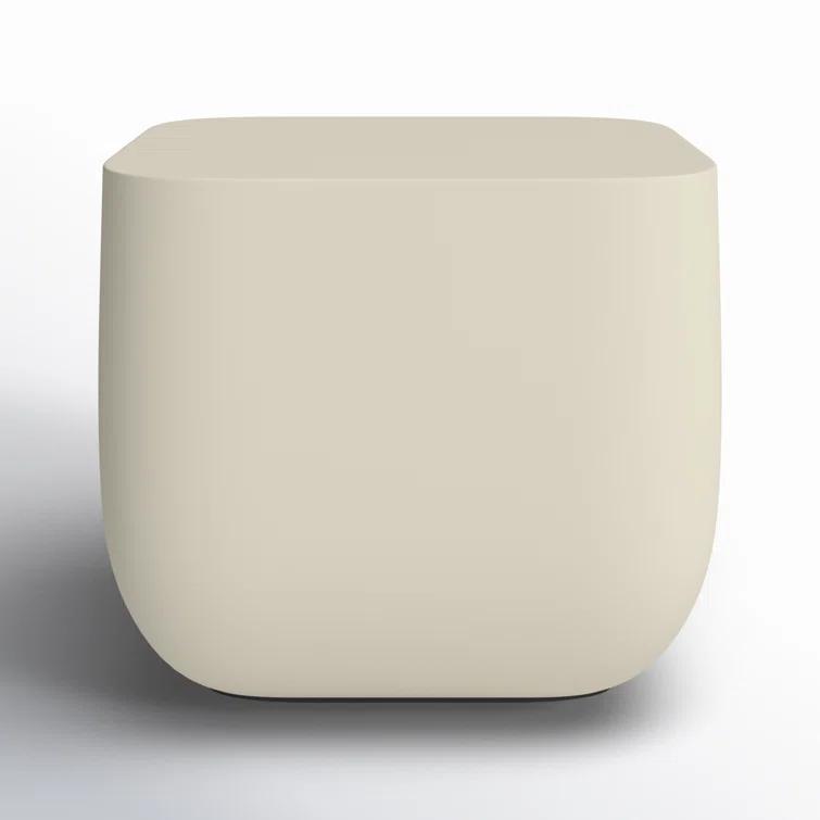Gray Concrete Square End Table