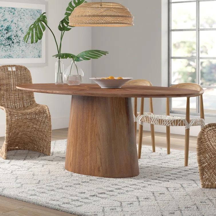 Beth Oval Dining Table, Brown
