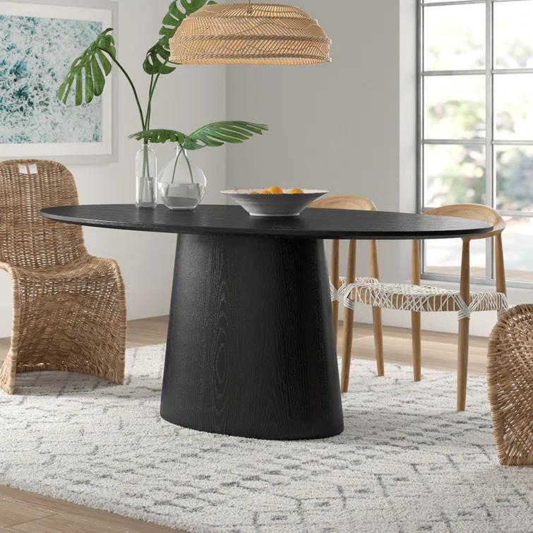 Beth Oval Dining Table - Black
