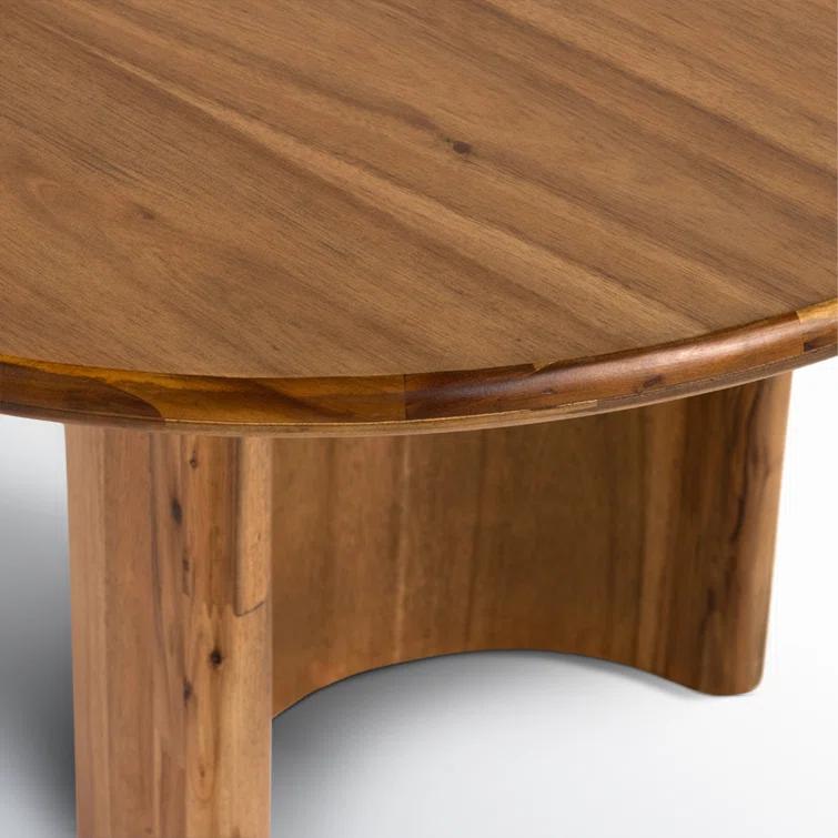Crescent Mid-Century Modern Oval Sandy Acacia Dining Table