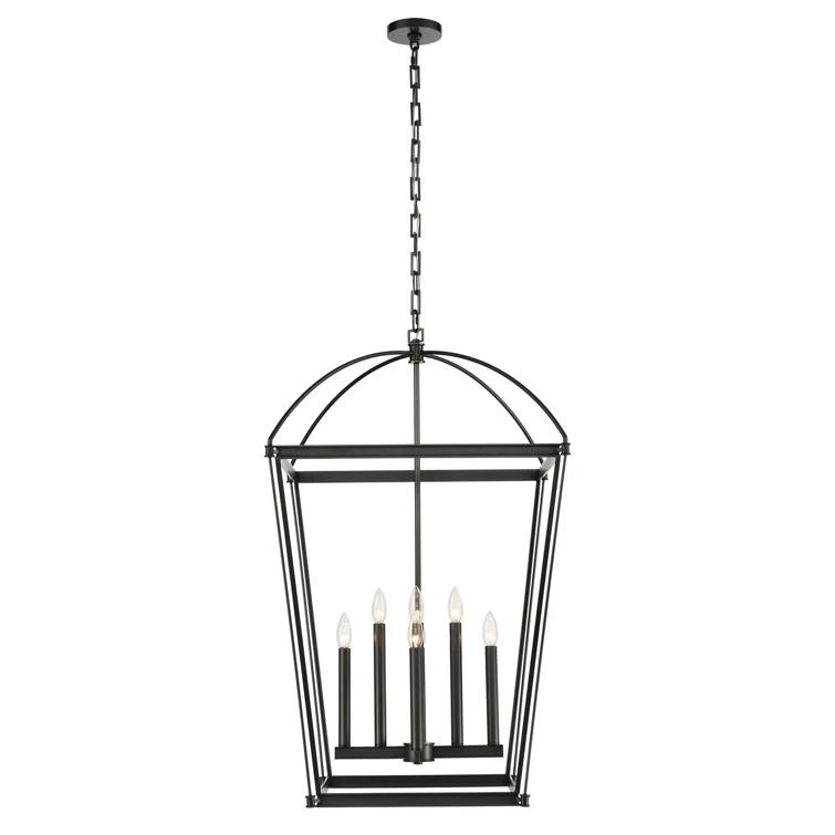 Alora Lighting Manor 8 - Light Lantern Square / Rectangle Chandelier