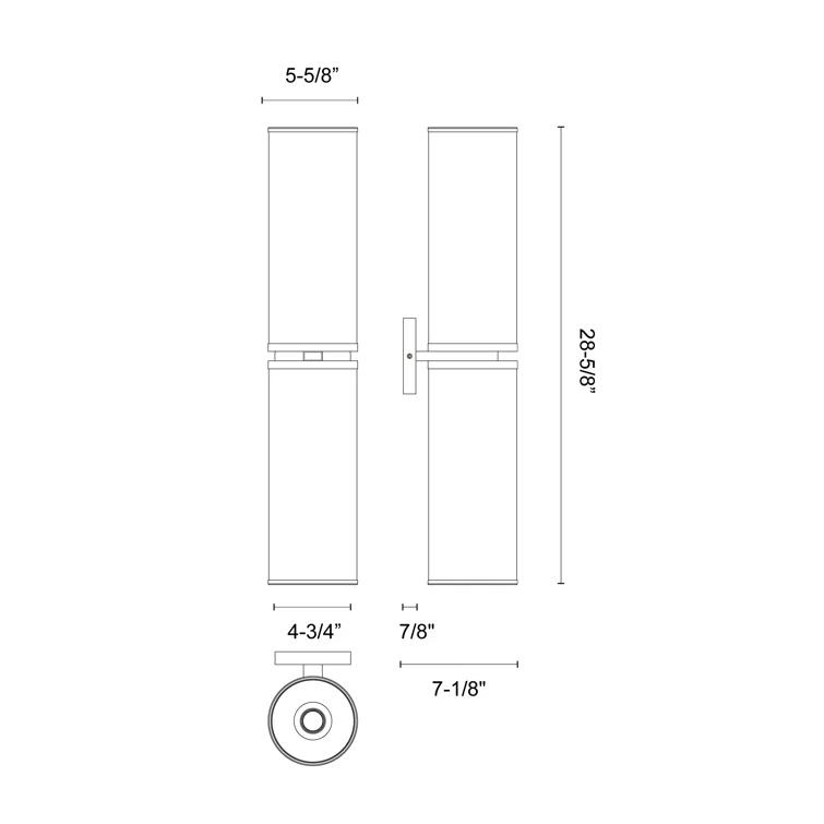 Revolve II Steel Flush Mounted Sconce