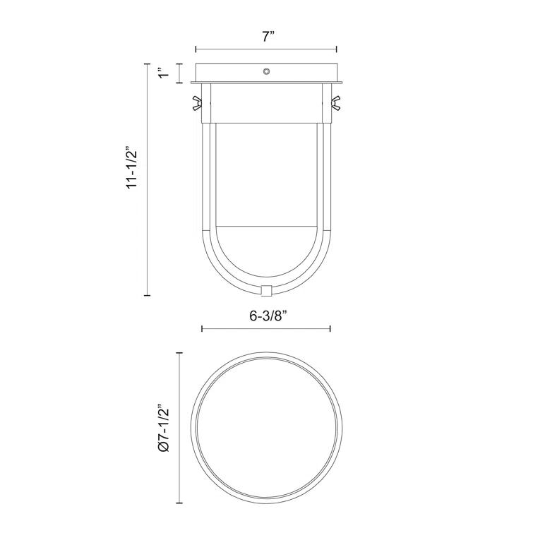 Cyrus Glass Flush Mount