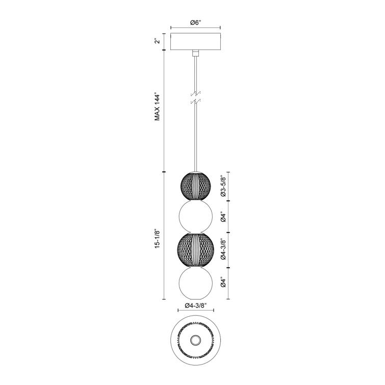 Onyx 1 - Light LED Unique/Statement Pendant