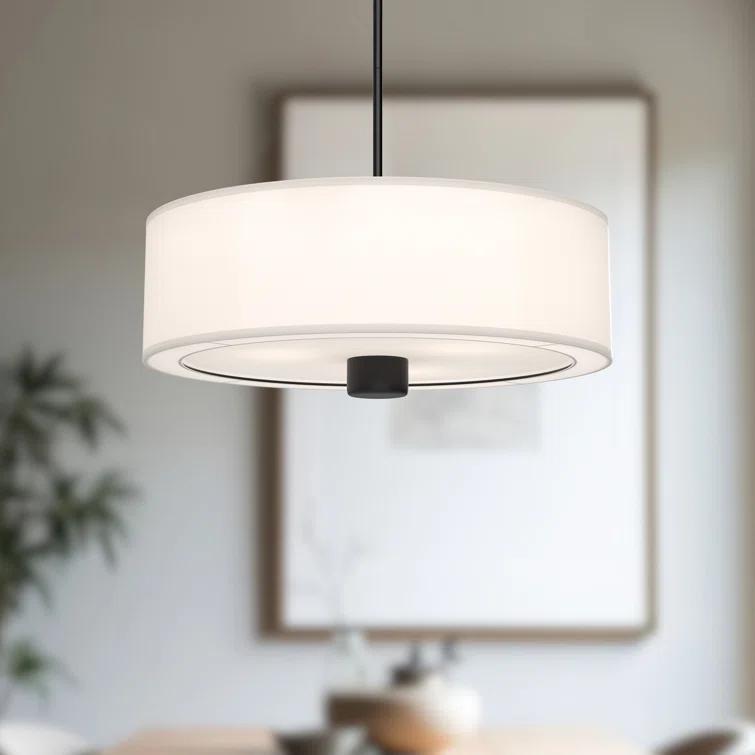Theo Fabric Semi Flush Mount