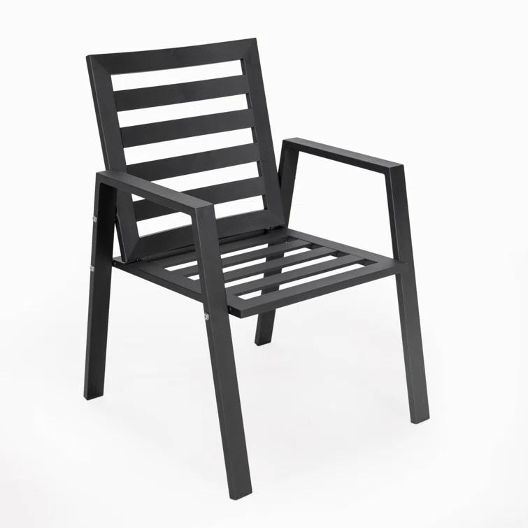 7-Piece Patio Dining Set With 60" Round Aluminum Dining Table And 6 Dining Armchair