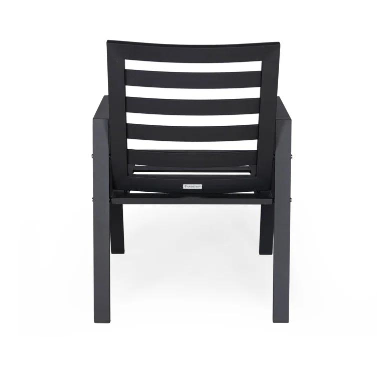 7-Piece Patio Dining Set With 60" Round Aluminum Dining Table And 6 Dining Armchair
