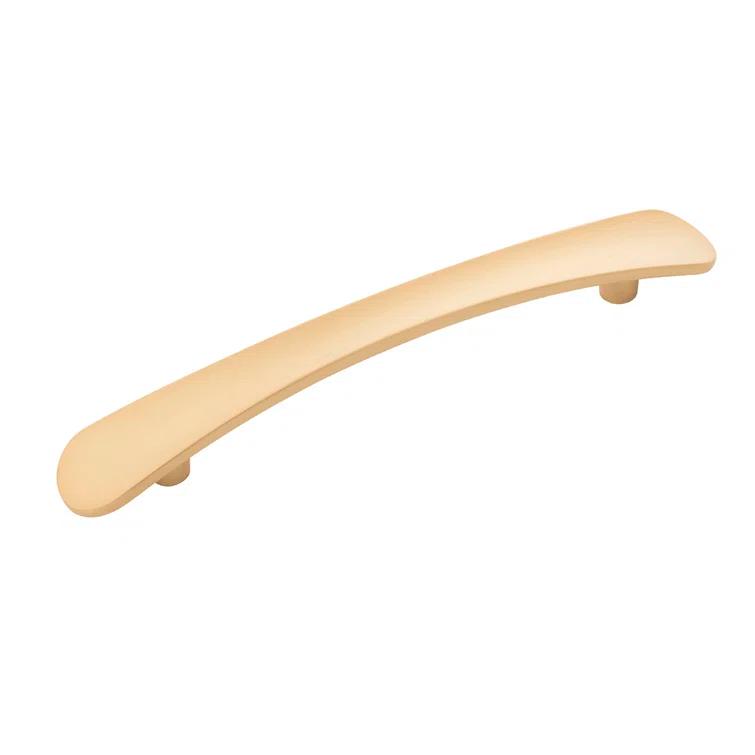 Brushed Golden Brass Modern Bar Handle with Mounting Hardware