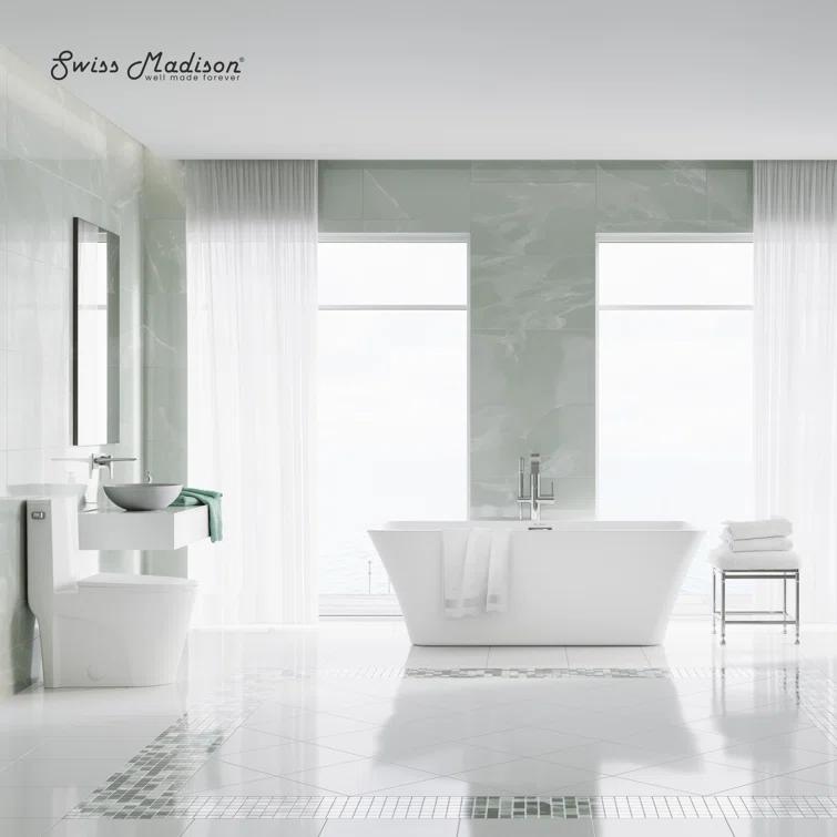 St. Tropez One Piece Elongated Toilet Dual Vortex Flush 1.6 GPF