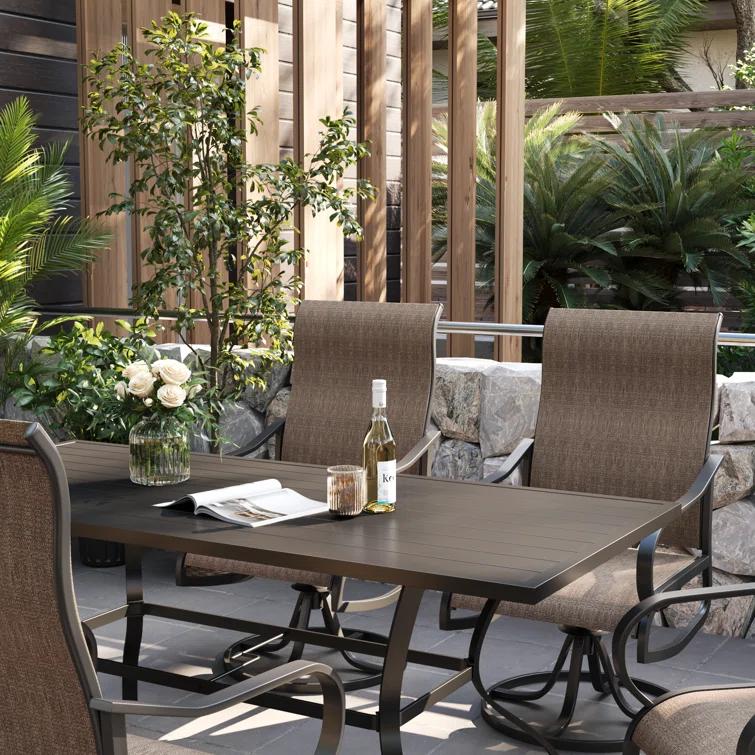 Joclynn Swivel Patio Dining Armchair