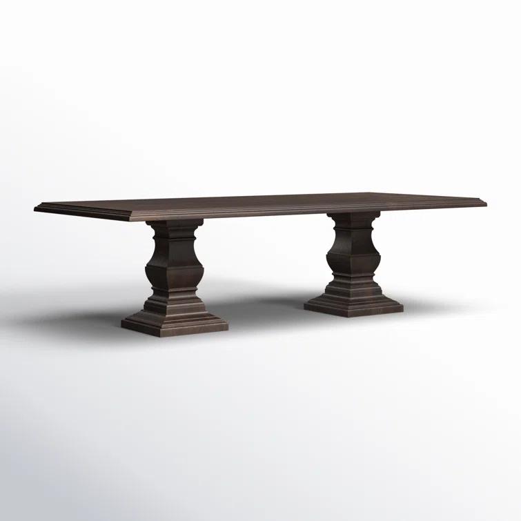 Vintage Brown Reclaimed Wood Rectangular Dining Table