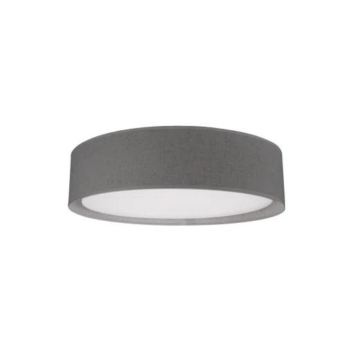 Dalton Textured Fabric LED Flush Mount in Gray, Energy Star