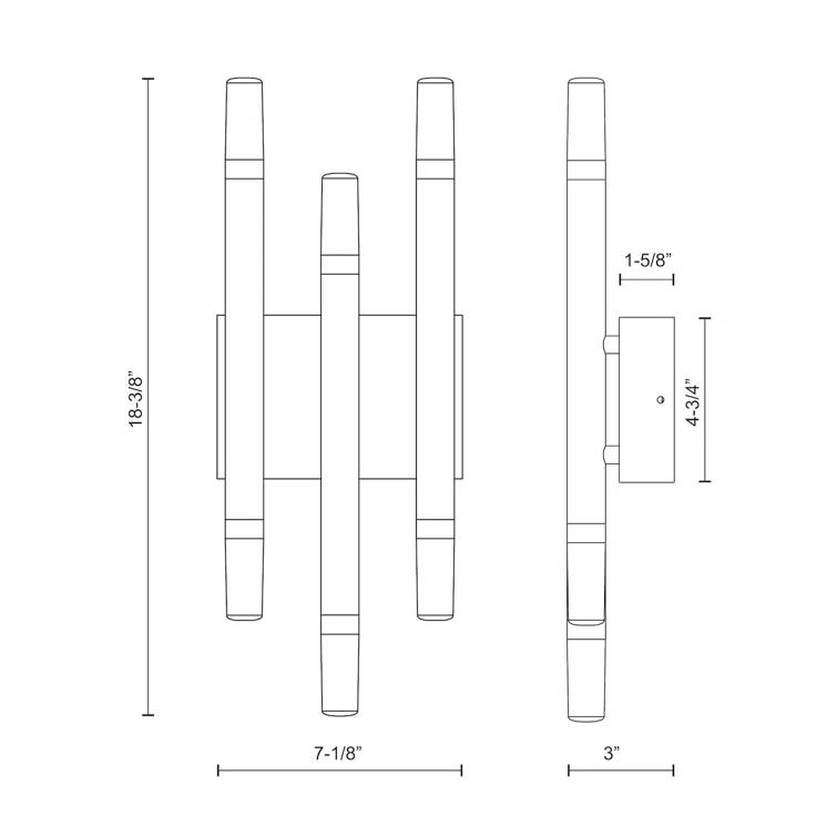 Kuzco Lighting Draven Aluminum LED Wallchiere