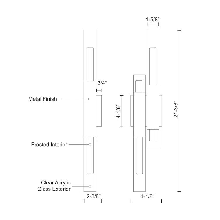 Kuzco Lighting Martelo Steel LED Wallchiere