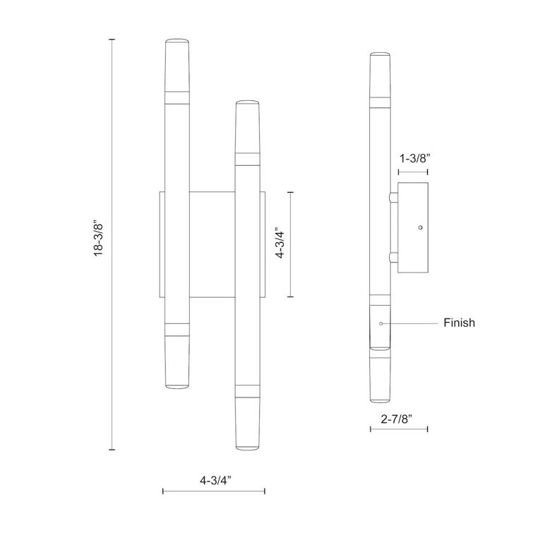 Draven Aluminum LED Wallchiere