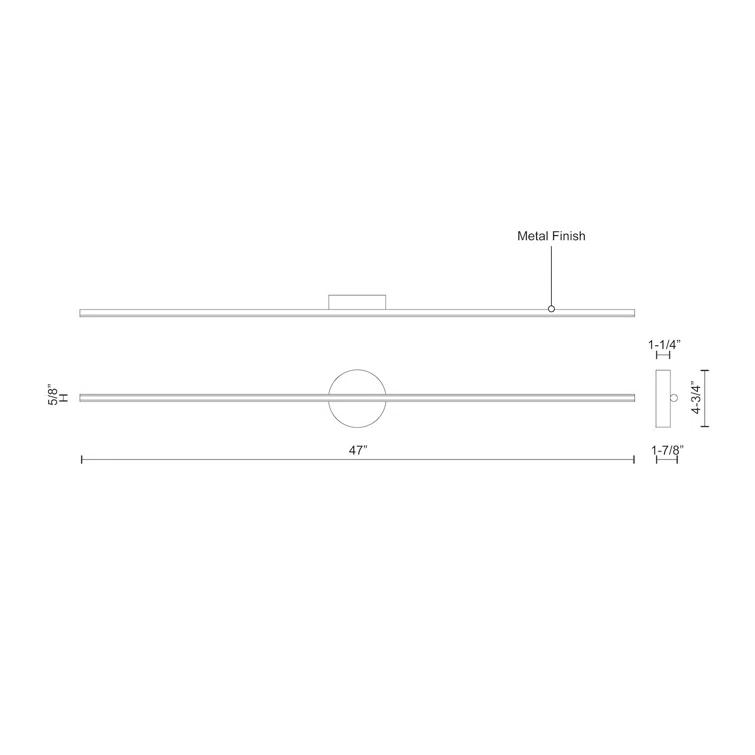Chute Aluminum LED Wallchiere
