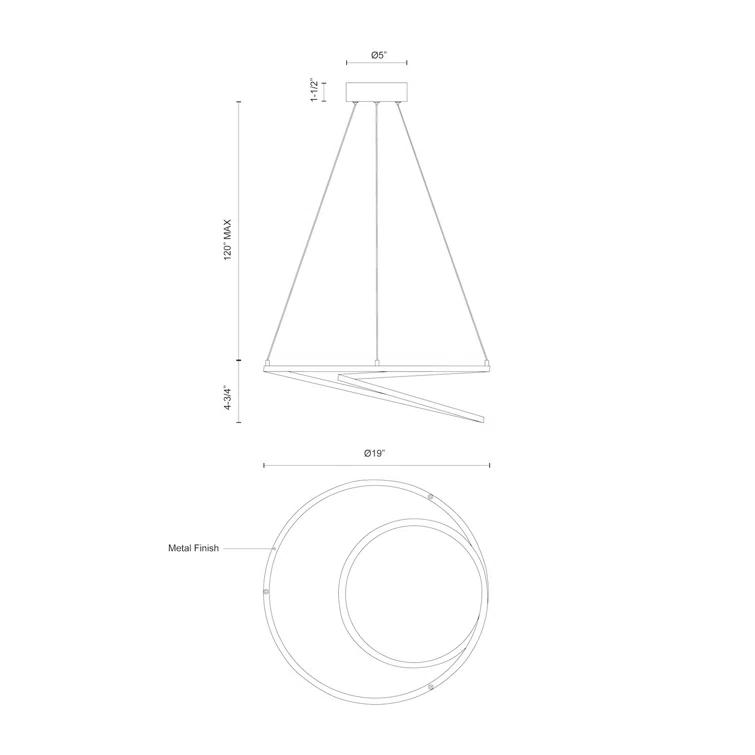 Kuzco Lighting Twist 1 - Light LED Unique/Statement Pendant