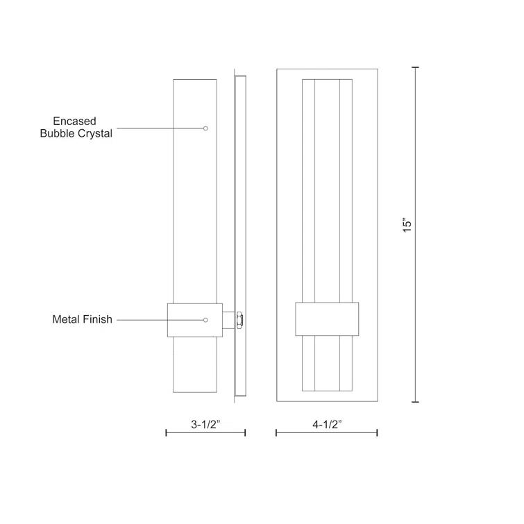 Warwick Aluminum LED Flush Mounted Sconce