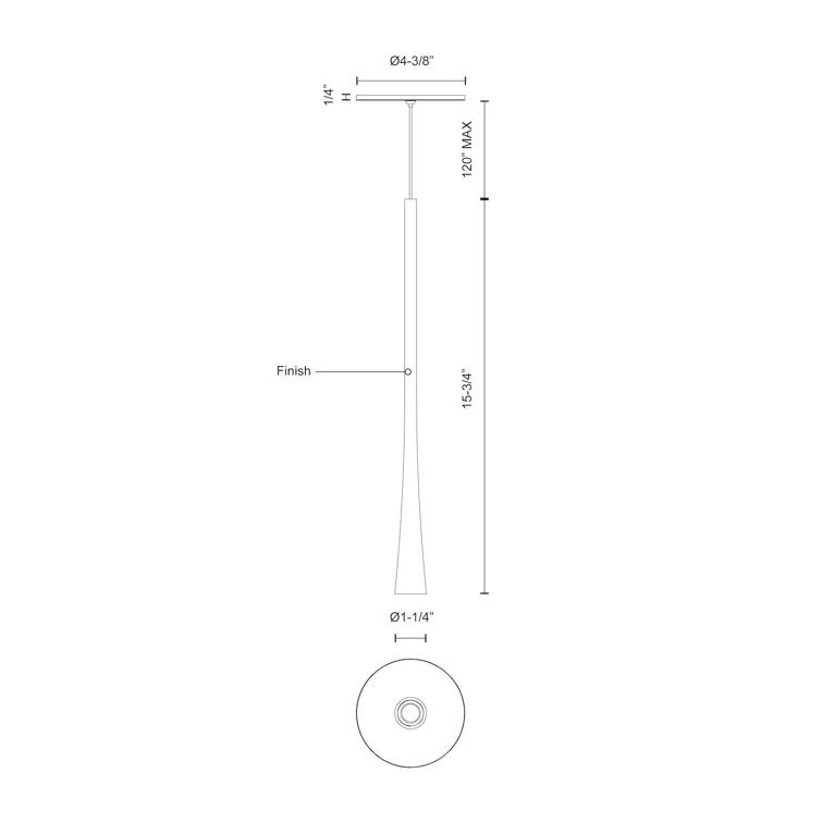 Taper 1 - Light LED Single Pendant