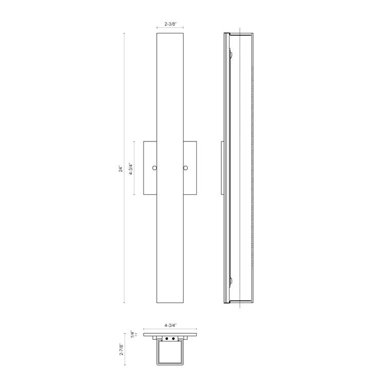 Melville Steel LED Wallchiere