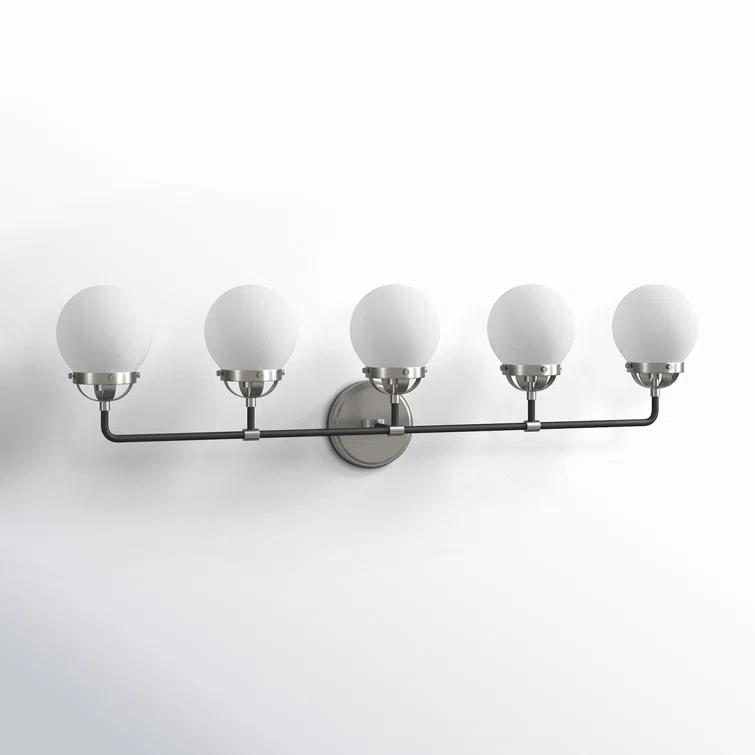 Generation Lighting Cafe 38.25-in 5 -Light Brushed Nickel Modern/contemporary Vanity light