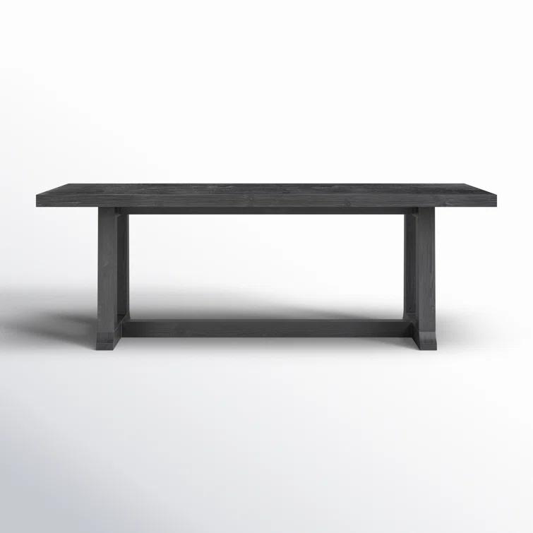 Otto Black Pine Extendable Rectangular Dining Table