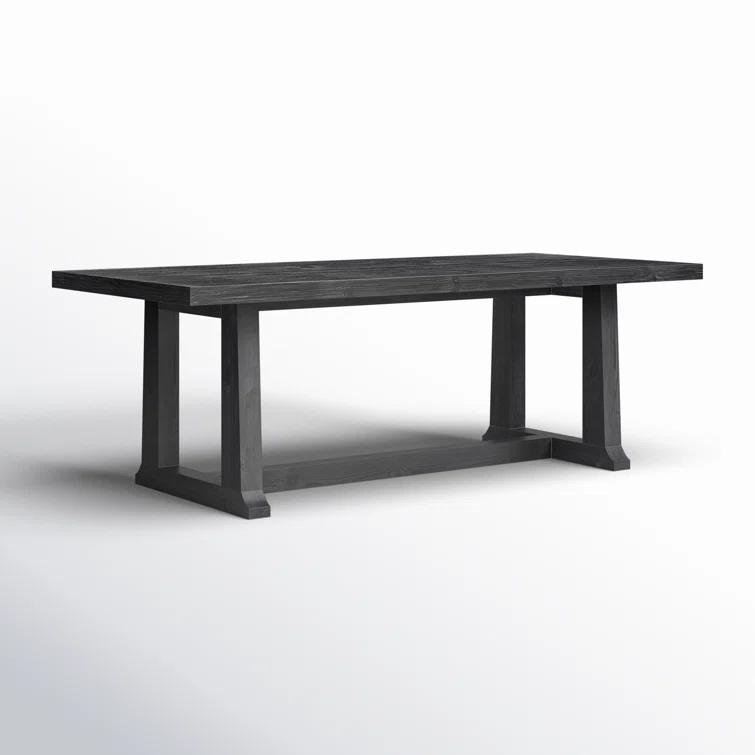 Otto Black Pine Extendable Rectangular Dining Table