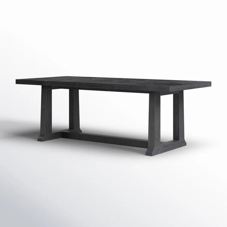 Otto Black Pine Extendable Rectangular Dining Table