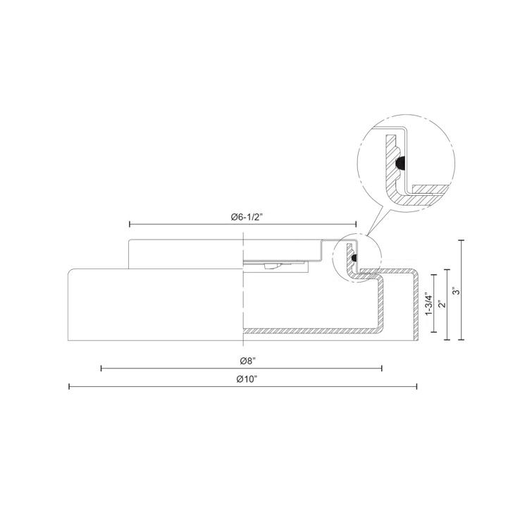 Aston Glass LED Flush Mount
