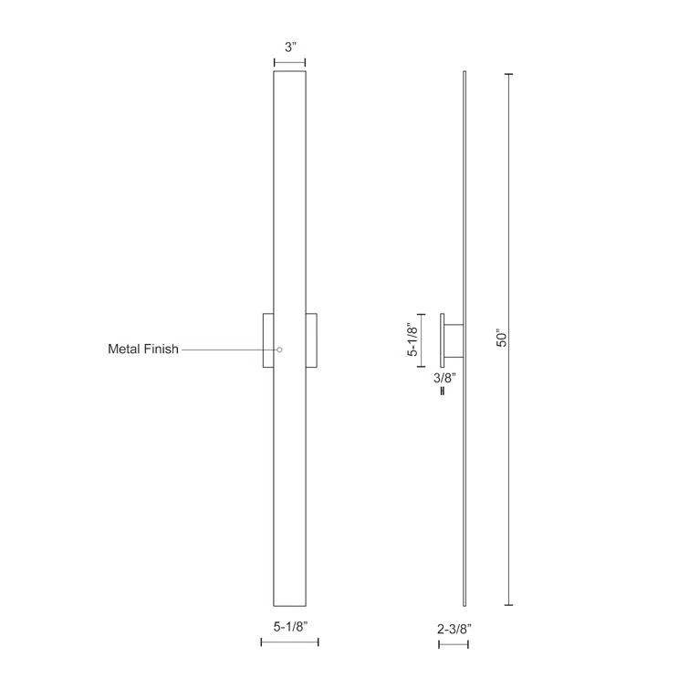 Vesta Aluminum LED Wallchiere